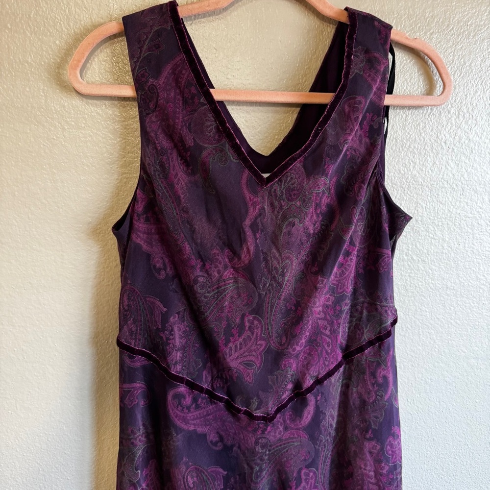 VINTAGE Elegant Purple Princess Sleeveless Dress
